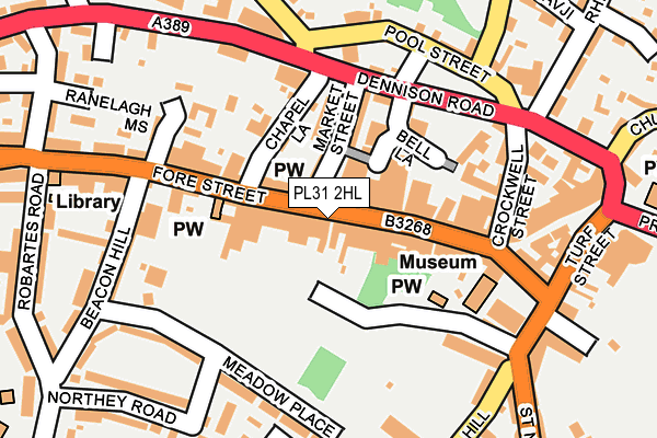 PL31 2HL map - OS OpenMap – Local (Ordnance Survey)