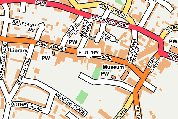 PL31 2HW map - OS OpenMap – Local (Ordnance Survey)