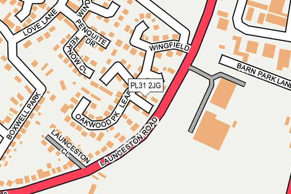 PL31 2JG map - OS OpenMap – Local (Ordnance Survey)