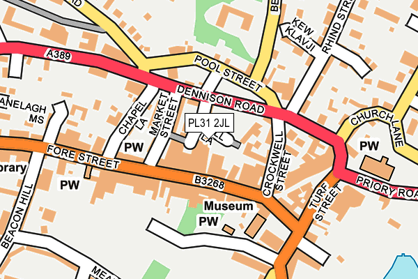 PL31 2JL map - OS OpenMap – Local (Ordnance Survey)