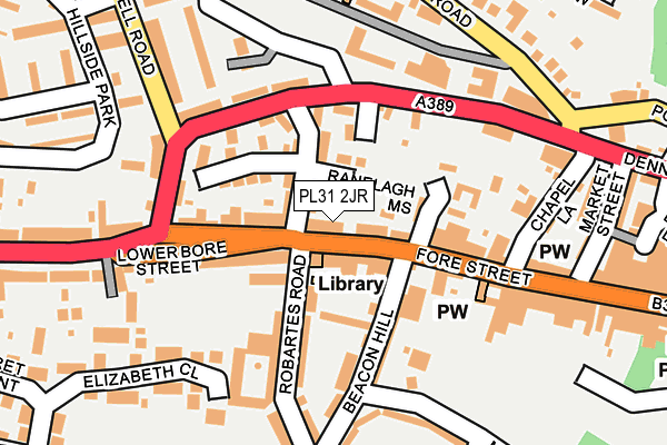 PL31 2JR map - OS OpenMap – Local (Ordnance Survey)