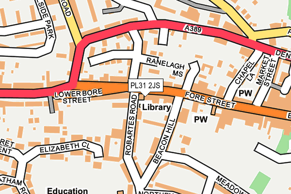 PL31 2JS map - OS OpenMap – Local (Ordnance Survey)