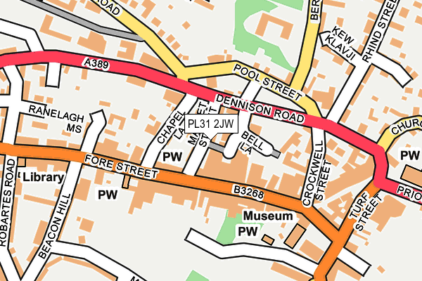 PL31 2JW map - OS OpenMap – Local (Ordnance Survey)