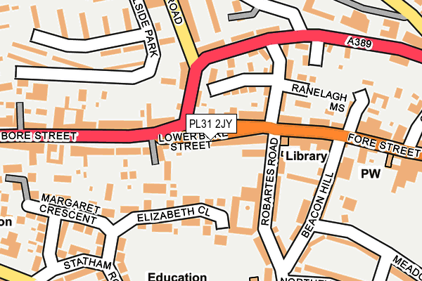 PL31 2JY map - OS OpenMap – Local (Ordnance Survey)