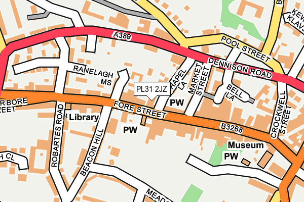 PL31 2JZ map - OS OpenMap – Local (Ordnance Survey)