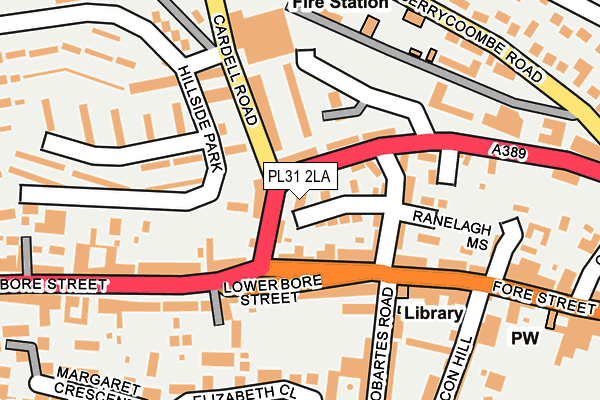 PL31 2LA map - OS OpenMap – Local (Ordnance Survey)