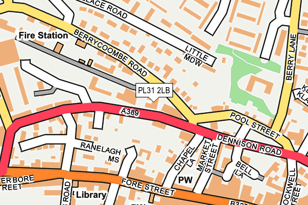 PL31 2LB map - OS OpenMap – Local (Ordnance Survey)