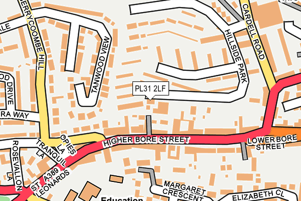 PL31 2LF map - OS OpenMap – Local (Ordnance Survey)