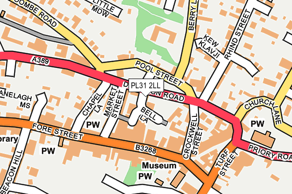 PL31 2LL map - OS OpenMap – Local (Ordnance Survey)