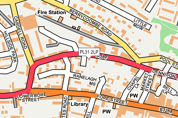 PL31 2LP map - OS OpenMap – Local (Ordnance Survey)