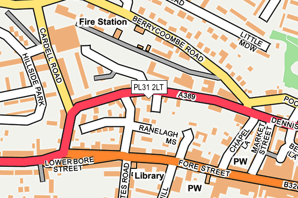 PL31 2LT map - OS OpenMap – Local (Ordnance Survey)