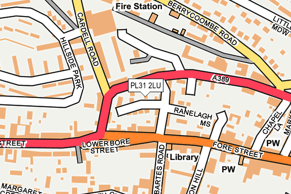 PL31 2LU map - OS OpenMap – Local (Ordnance Survey)