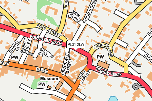PL31 2LW map - OS OpenMap – Local (Ordnance Survey)