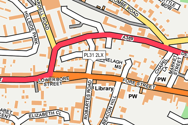 PL31 2LX map - OS OpenMap – Local (Ordnance Survey)