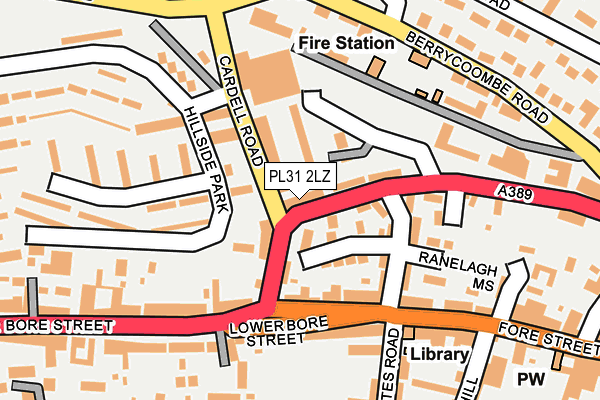 PL31 2LZ map - OS OpenMap – Local (Ordnance Survey)