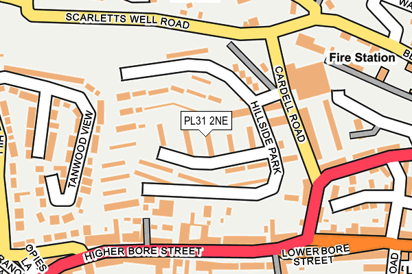 PL31 2NE map - OS OpenMap – Local (Ordnance Survey)