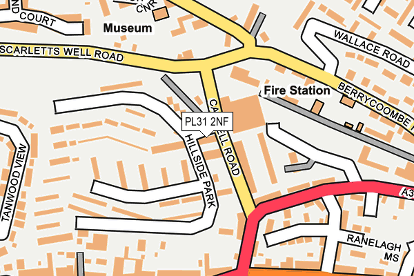 PL31 2NF map - OS OpenMap – Local (Ordnance Survey)