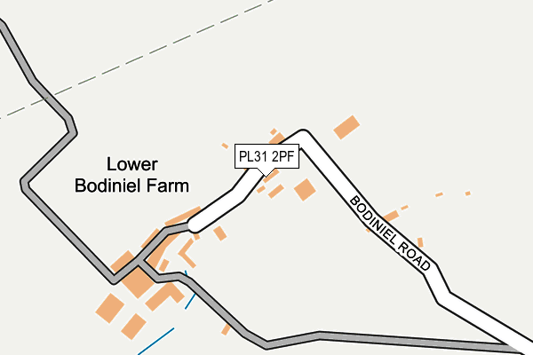 PL31 2PF map - OS OpenMap – Local (Ordnance Survey)