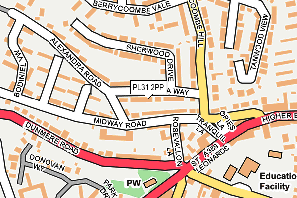 PL31 2PP map - OS OpenMap – Local (Ordnance Survey)