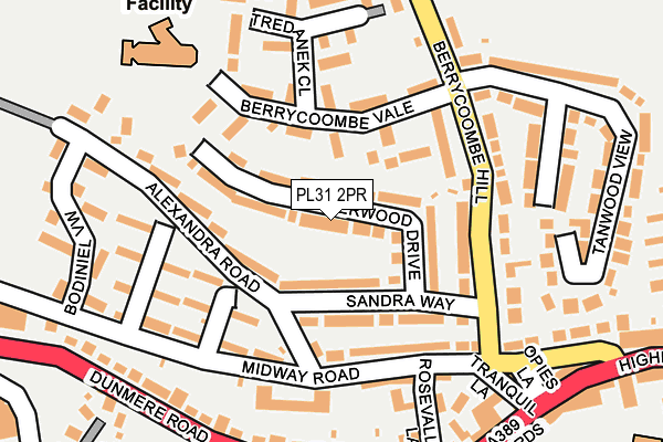 PL31 2PR map - OS OpenMap – Local (Ordnance Survey)