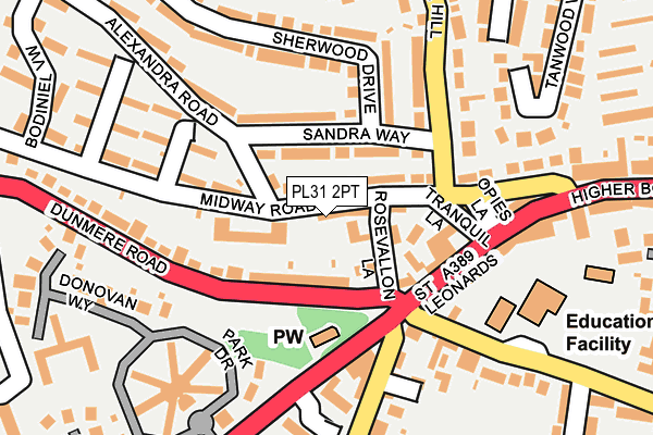 PL31 2PT map - OS OpenMap – Local (Ordnance Survey)