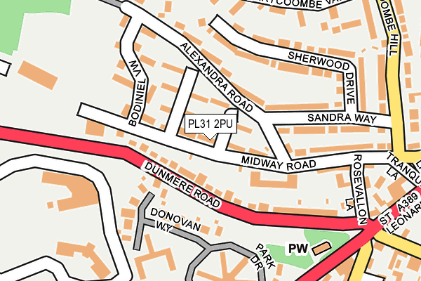 PL31 2PU map - OS OpenMap – Local (Ordnance Survey)