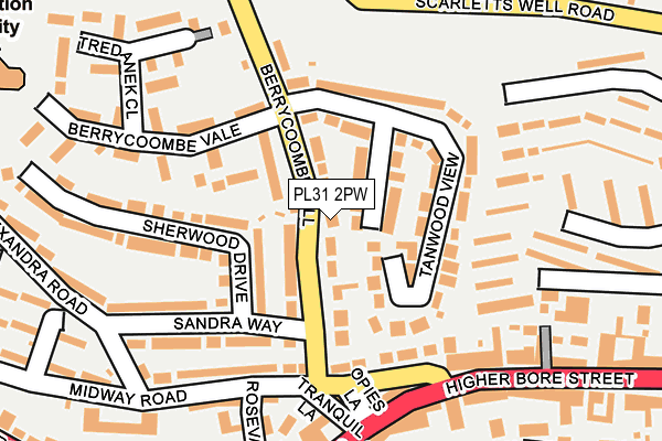 PL31 2PW map - OS OpenMap – Local (Ordnance Survey)