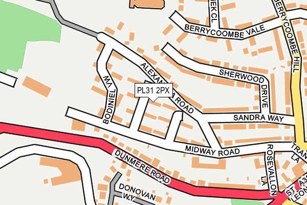 PL31 2PX map - OS OpenMap – Local (Ordnance Survey)