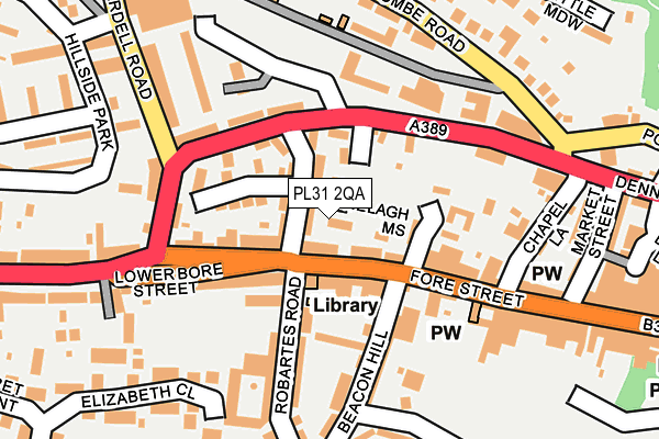 PL31 2QA map - OS OpenMap – Local (Ordnance Survey)