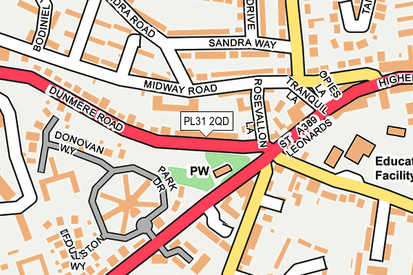 PL31 2QD map - OS OpenMap – Local (Ordnance Survey)