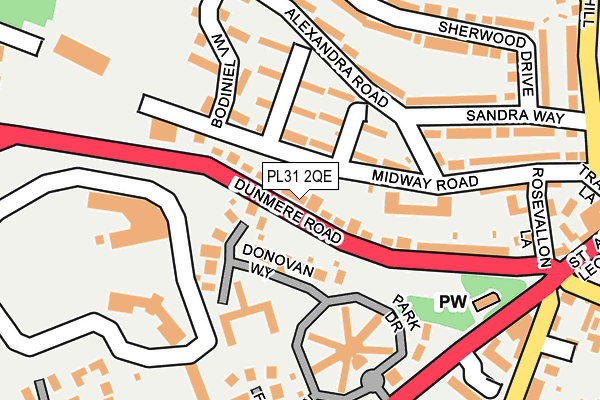 PL31 2QE map - OS OpenMap – Local (Ordnance Survey)