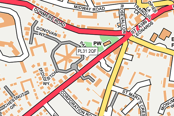 PL31 2QF map - OS OpenMap – Local (Ordnance Survey)