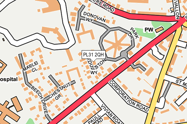 PL31 2QH map - OS OpenMap – Local (Ordnance Survey)
