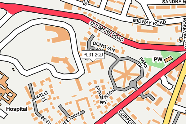 PL31 2QJ map - OS OpenMap – Local (Ordnance Survey)