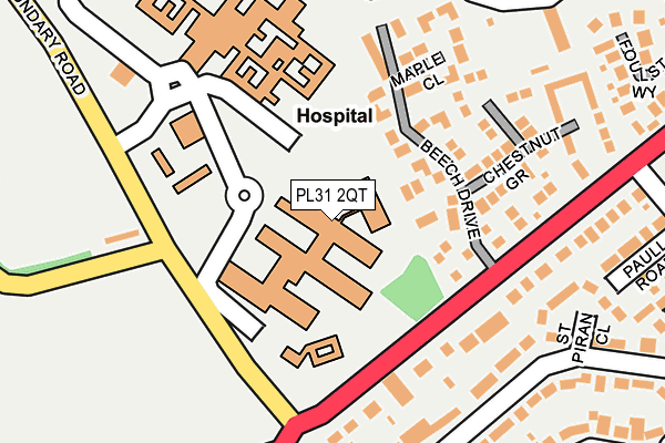 PL31 2QT map - OS OpenMap – Local (Ordnance Survey)