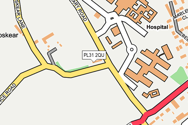 PL31 2QU map - OS OpenMap – Local (Ordnance Survey)