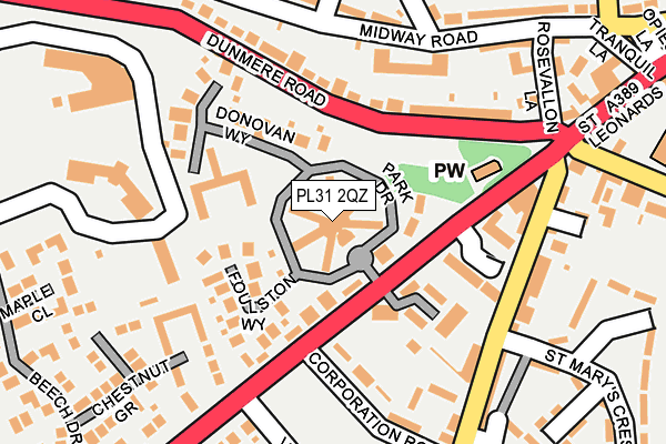 PL31 2QZ map - OS OpenMap – Local (Ordnance Survey)