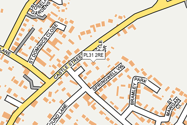 PL31 2RE map - OS OpenMap – Local (Ordnance Survey)