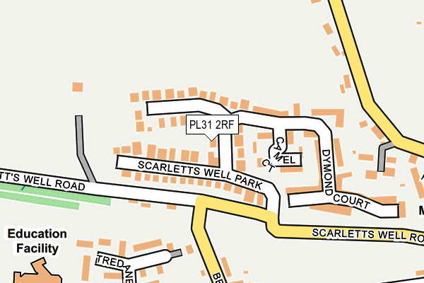 PL31 2RF map - OS OpenMap – Local (Ordnance Survey)