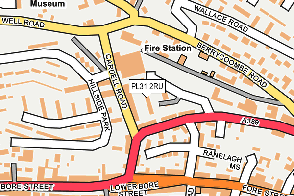 PL31 2RU map - OS OpenMap – Local (Ordnance Survey)