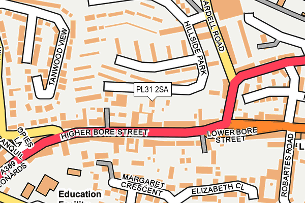 PL31 2SA map - OS OpenMap – Local (Ordnance Survey)