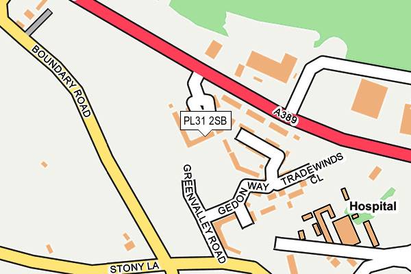 PL31 2SB map - OS OpenMap – Local (Ordnance Survey)