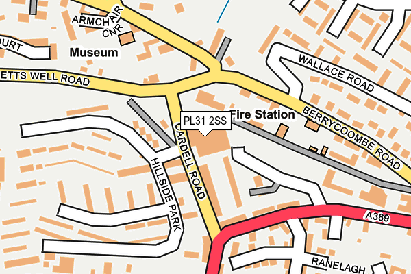 PL31 2SS map - OS OpenMap – Local (Ordnance Survey)