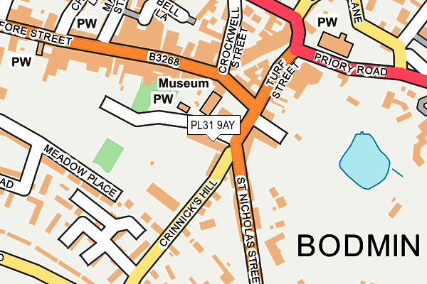 PL31 9AY map - OS OpenMap – Local (Ordnance Survey)