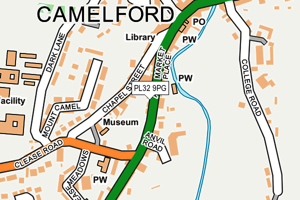 PL32 9PG map - OS OpenMap – Local (Ordnance Survey)