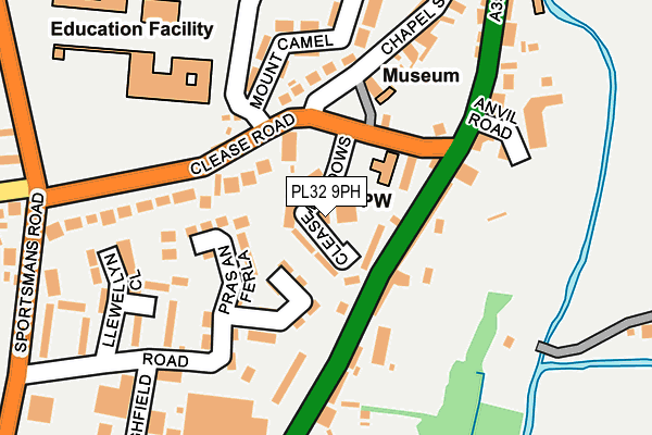 PL32 9PH map - OS OpenMap – Local (Ordnance Survey)