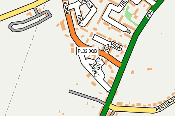 PL32 9QB map - OS OpenMap – Local (Ordnance Survey)