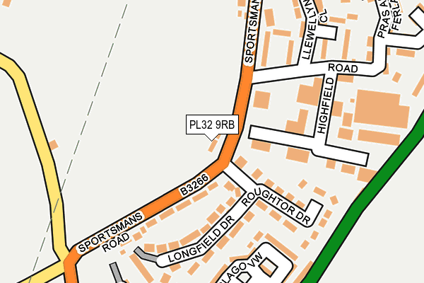 PL32 9RB map - OS OpenMap – Local (Ordnance Survey)