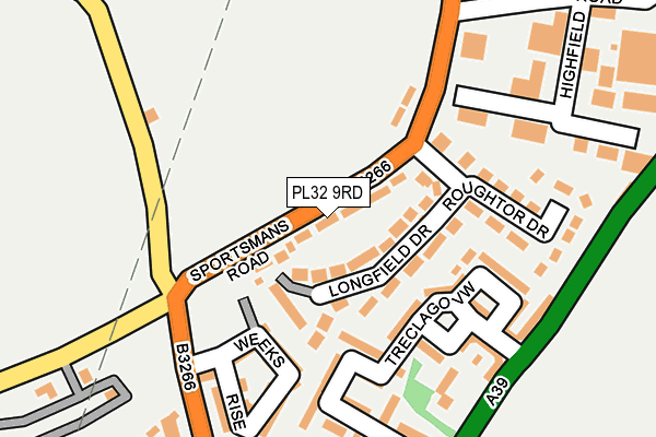 PL32 9RD map - OS OpenMap – Local (Ordnance Survey)