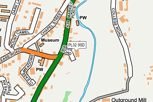 PL32 9SD map - OS OpenMap – Local (Ordnance Survey)